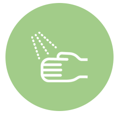 施術毎に手指消毒